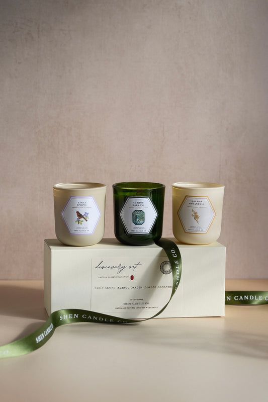 Mini Candle Discovery Set of Three- Eastern Garden Collection