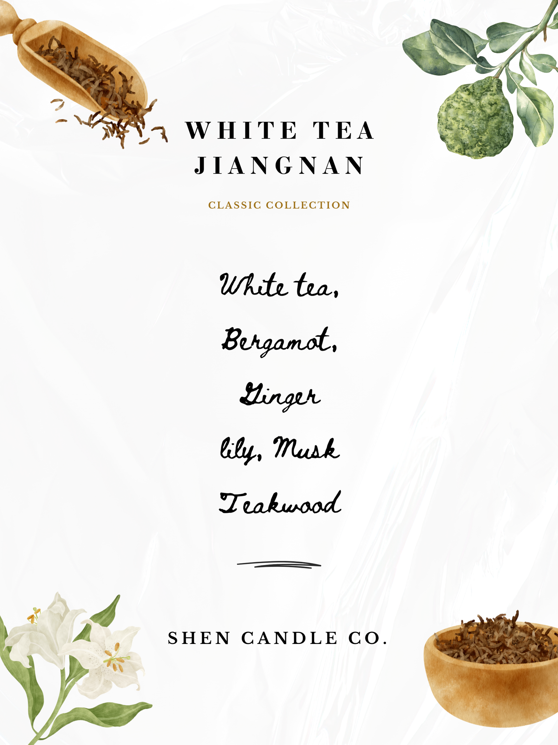 white tea and lily White Tea Jiangnan (江南白茶) Candle